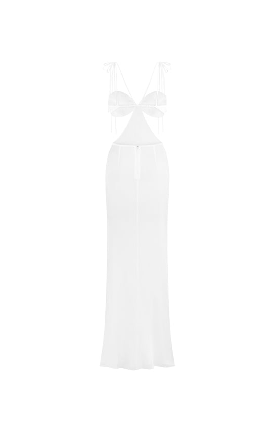 Classic Cut-Out Sheer Maxi Dress - Image 27