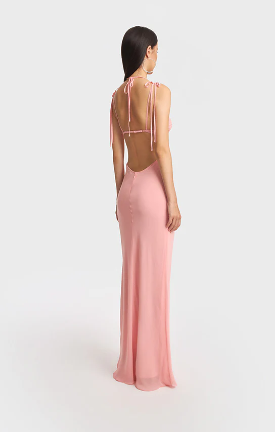 Classic Cut-Out Sheer Maxi Dress - Image 6