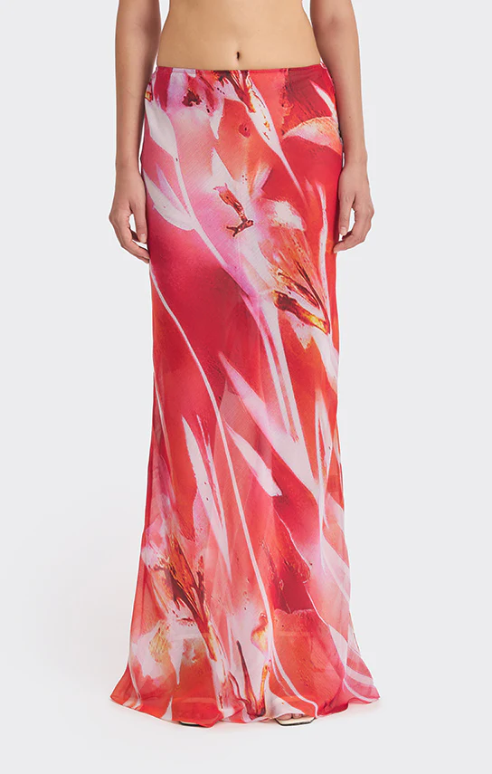 Classic Low Waist Maxi Skirt (Exclusive Print)
