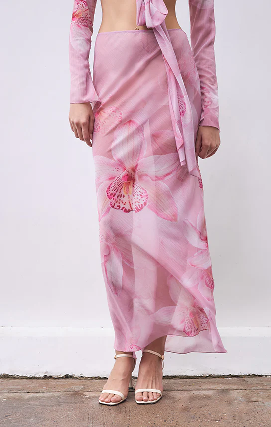 Classic Low Waist Maxi Skirt (Exclusive Print) - Image 6
