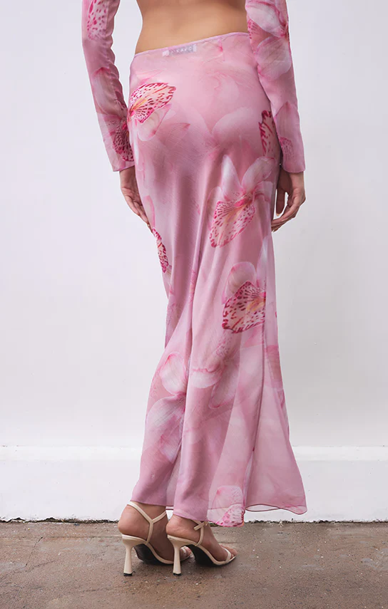 Classic Low Waist Maxi Skirt (Exclusive Print) - Image 7