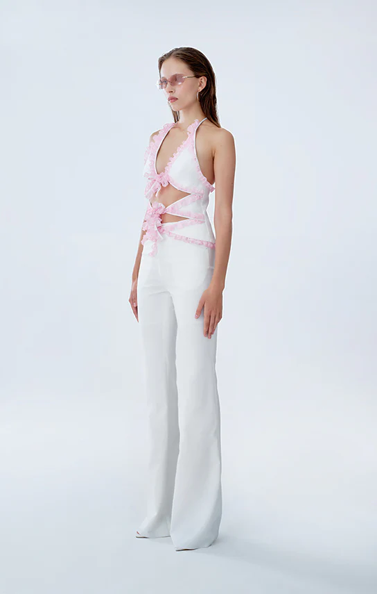 Mini Ruffle Bustier (Denim) - Image 2