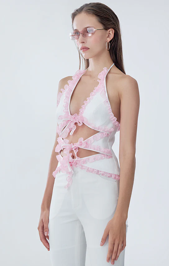 Mini Ruffle Bustier (Denim) - Image 4