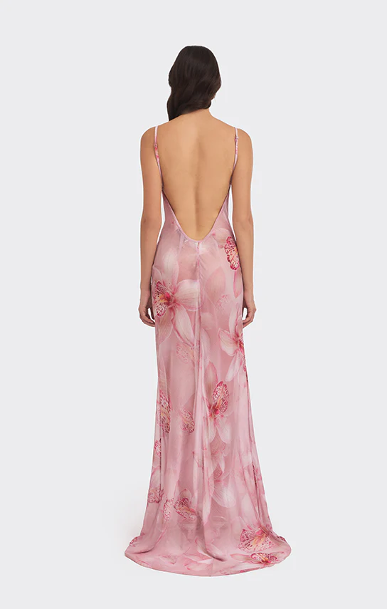 Cowl Neck Dress (Orchid Print) - Image 2