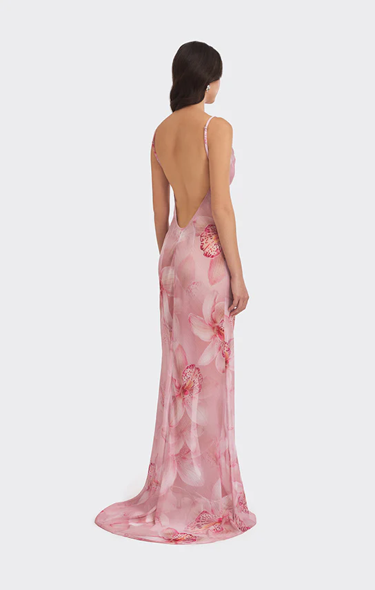 Cowl Neck Dress (Orchid Print) - Image 8