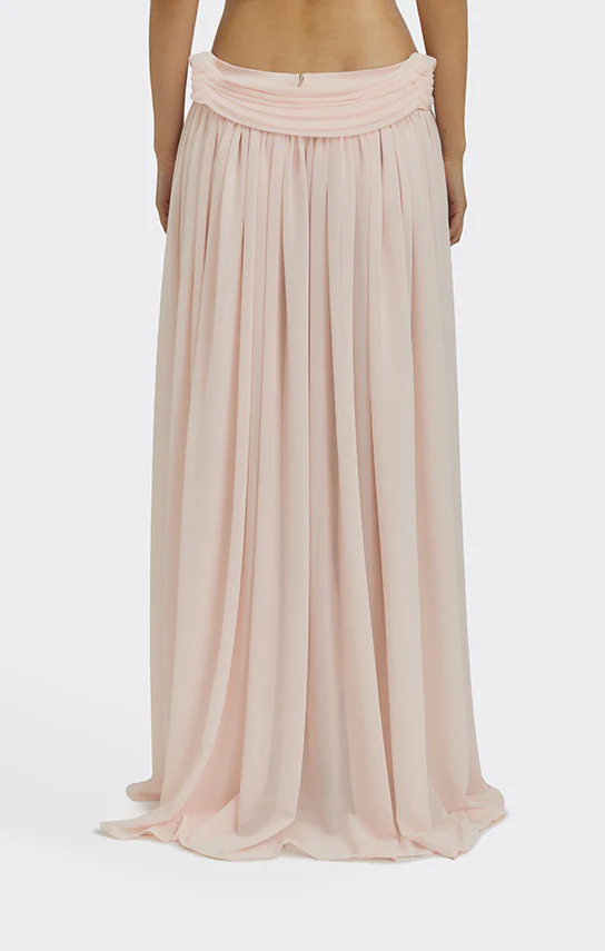 Draped Chiffon Maxi Skirt - Image 2
