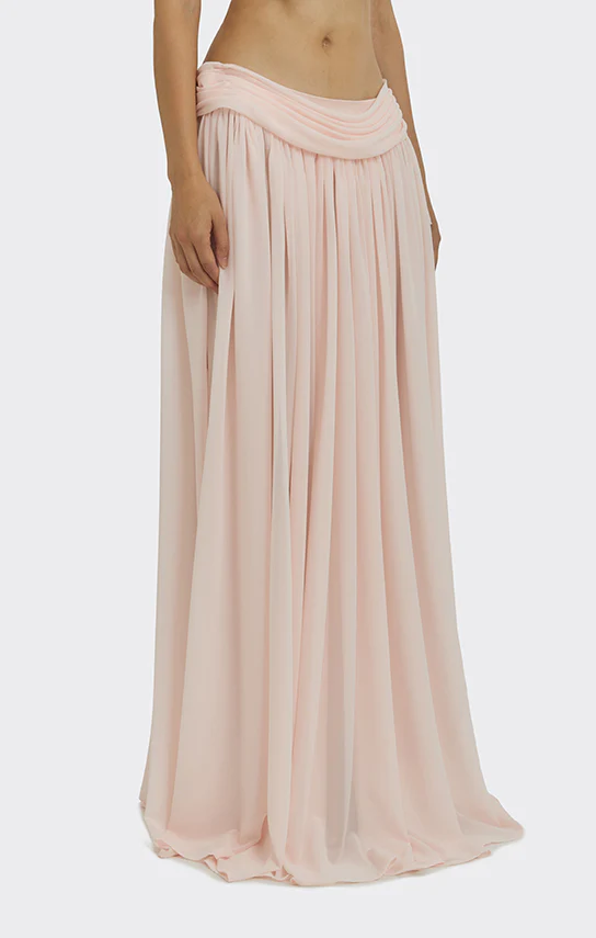 Draped Chiffon Maxi Skirt - Image 4