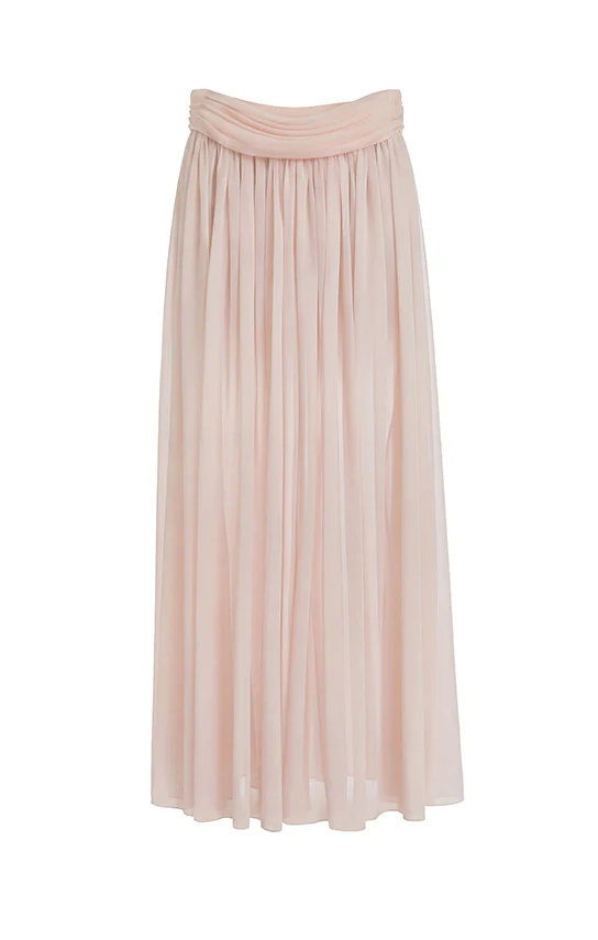 Draped Chiffon Maxi Skirt - Image 5