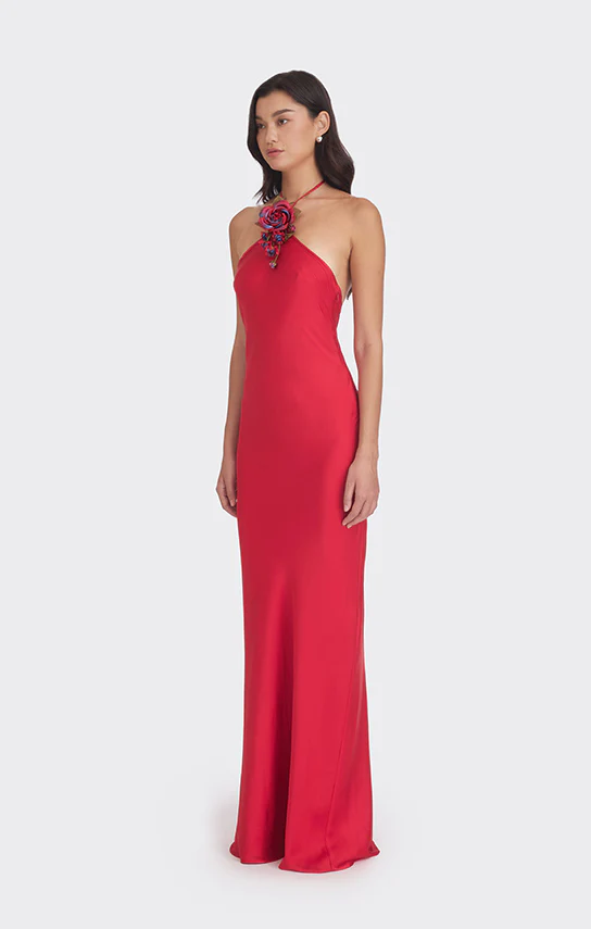 Halter Bias Maxi Slip Dress - Image 14