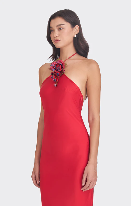 Halter Bias Maxi Slip Dress - Image 17