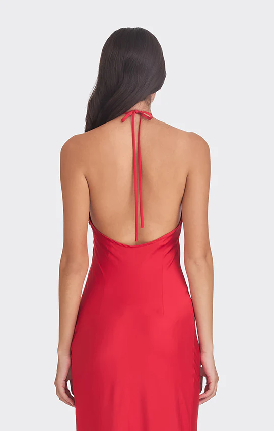 Halter Bias Maxi Slip Dress - Image 18