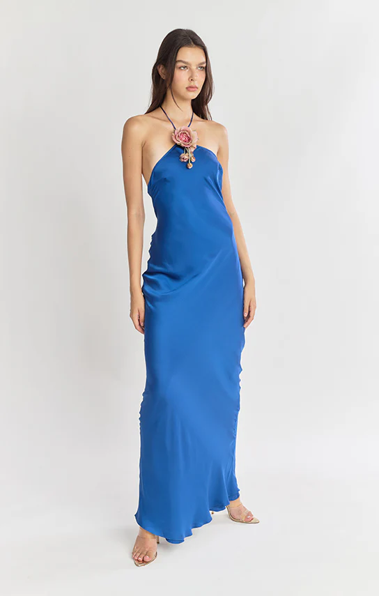 Halter Bias Maxi Slip Dress - Image 21
