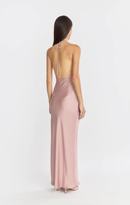 Halter Bias Maxi Slip Dress - Image 25