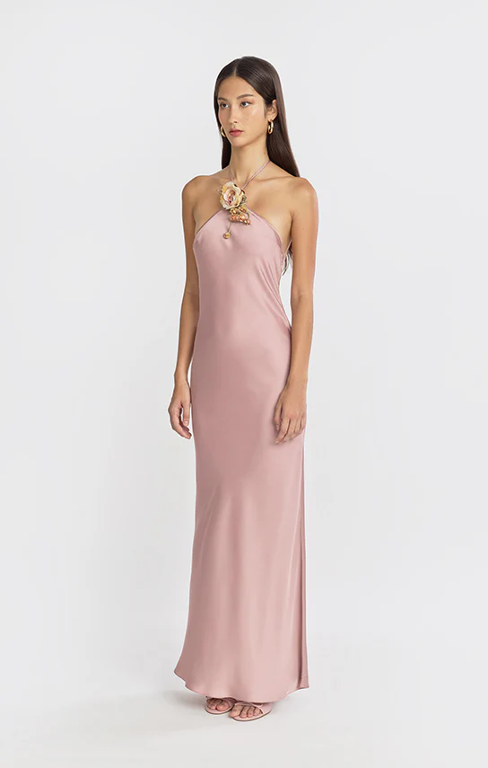 Halter Bias Maxi Slip Dress - Image 26