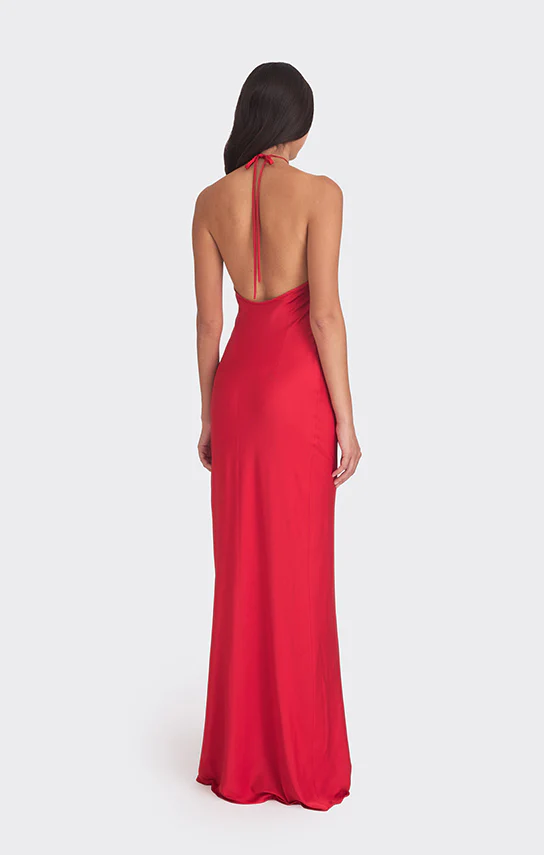 Halter Bias Maxi Slip Dress - Image 27