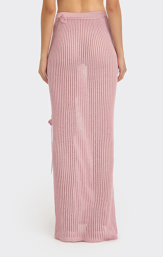 Knit Floral Maxi Skirt - Image 2