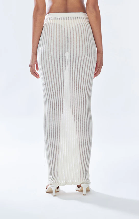 Knit Floral Maxi Skirt - Image 6