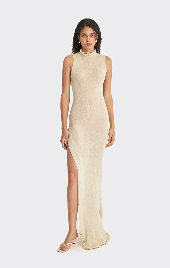 Knit Low-Back Maxi Dress - Image 3