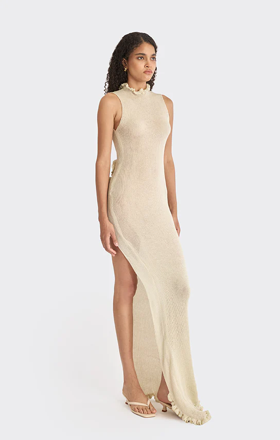 Knit Low-Back Maxi Dress - Image 4
