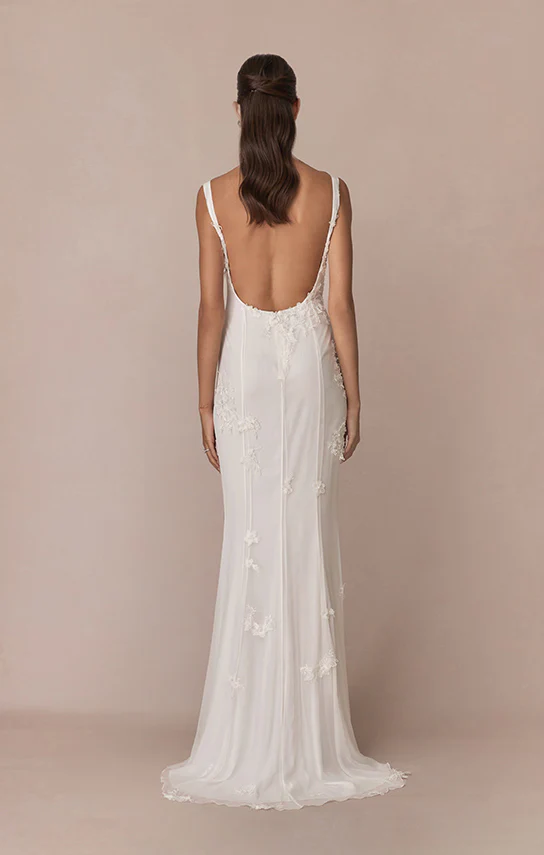 Lace Boat Neck Maxi Dress (French Lace) - Image 5