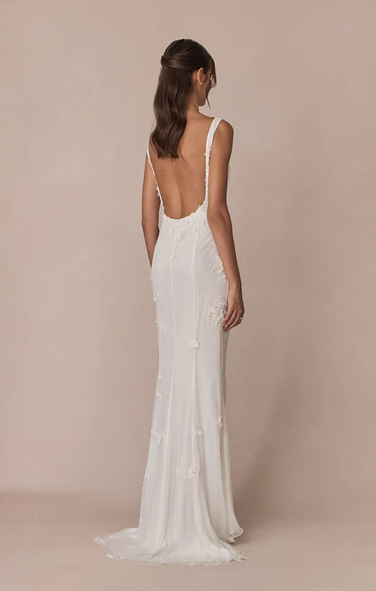 Lace Boat Neck Maxi Dress (French Lace) - Image 7