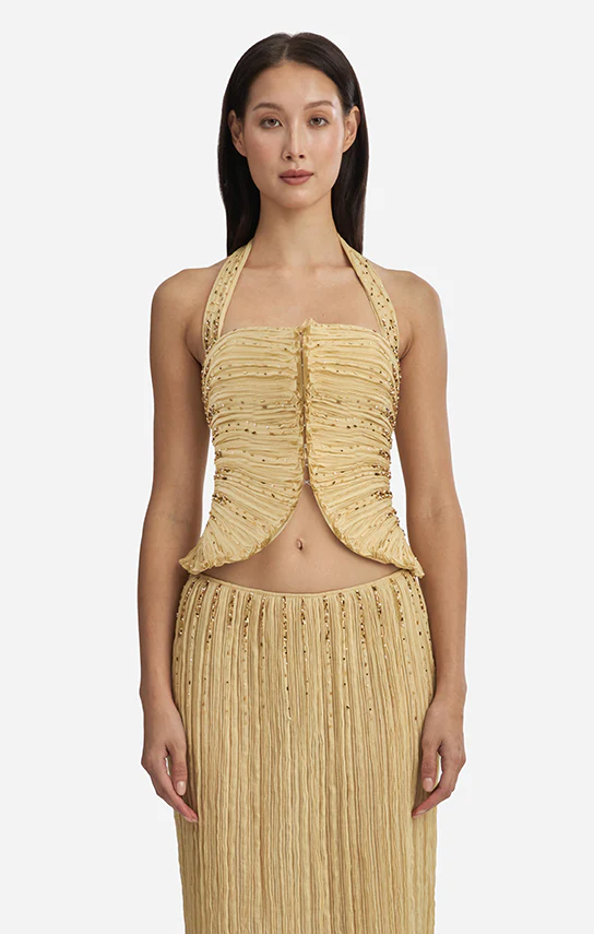 Leaf Draped Bustier Embroidered - Image 2