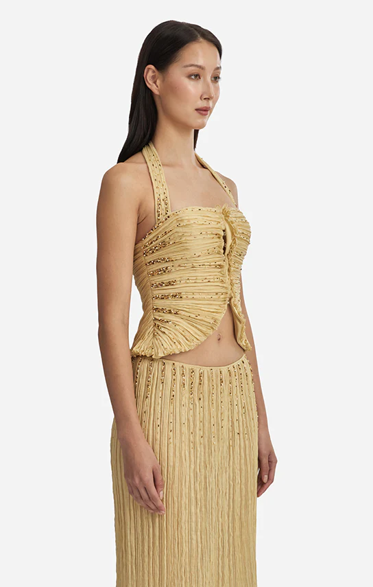 Leaf Draped Bustier Embroidered - Image 7