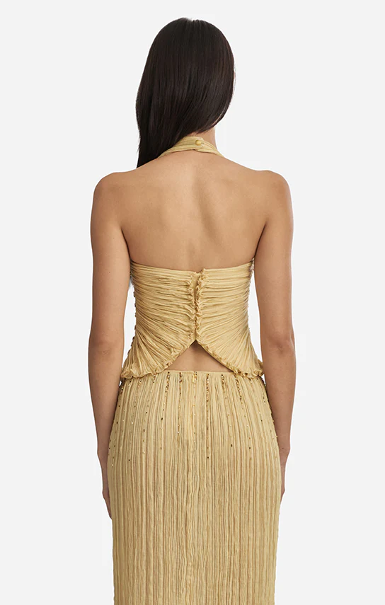 Leaf Draped Bustier Embroidered - Image 9