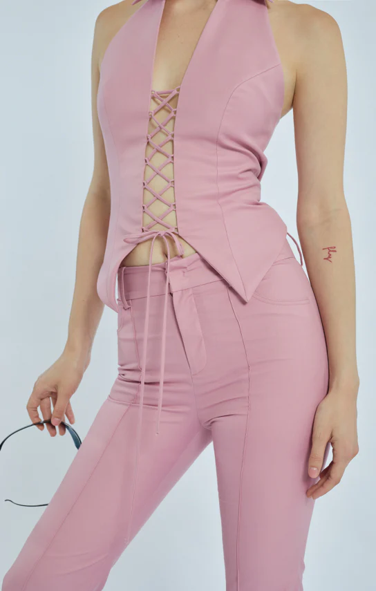 Leona Lace Up Sleeveless Suit - Image 8