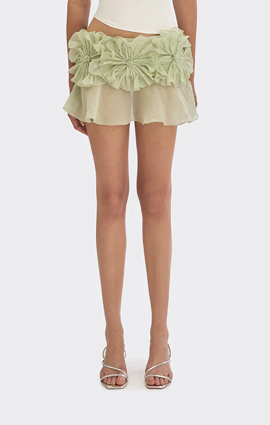 Lotus Leaf Mini Skirt - Image 2