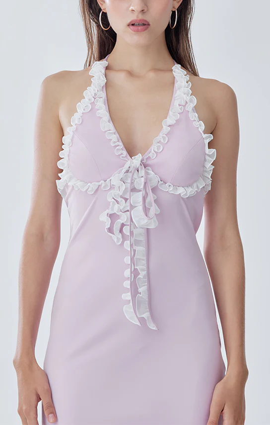 Mini Ruffle Maxi Slip Dress - Image 10