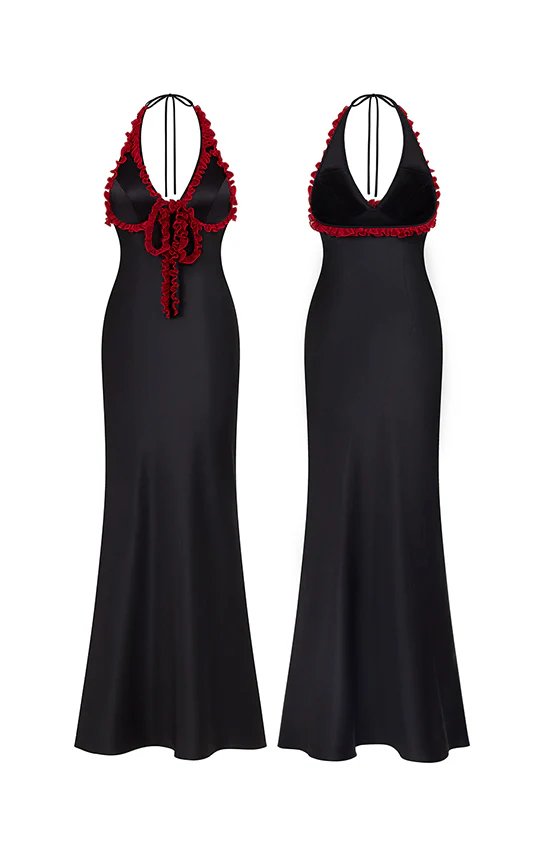 Mini Ruffle Maxi Slip Dress - Image 11