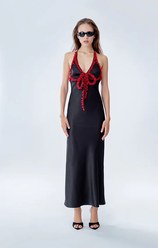 Mini Ruffle Maxi Slip Dress - Image 3