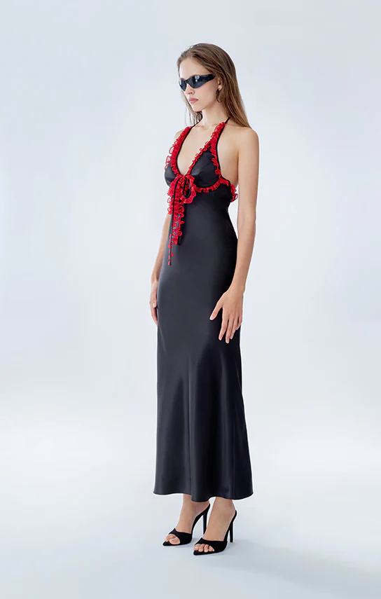 Mini Ruffle Maxi Slip Dress - Image 4