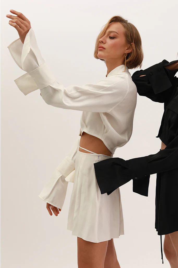 Mr. Mandarin Crop Shirt - Image 5