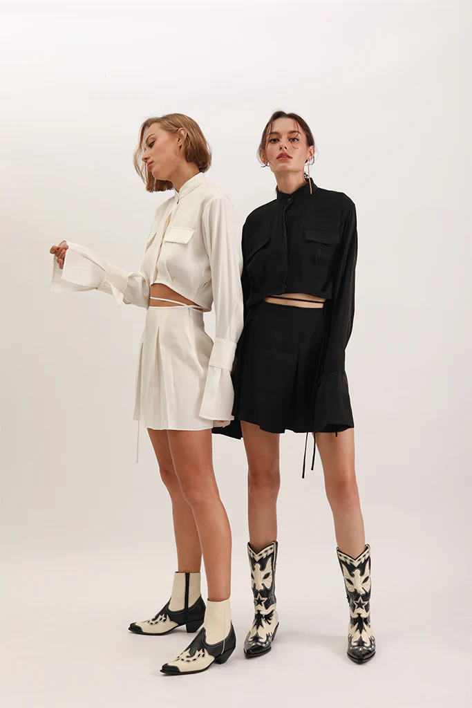 Mr. Mandarin Crop Shirt - Image 6