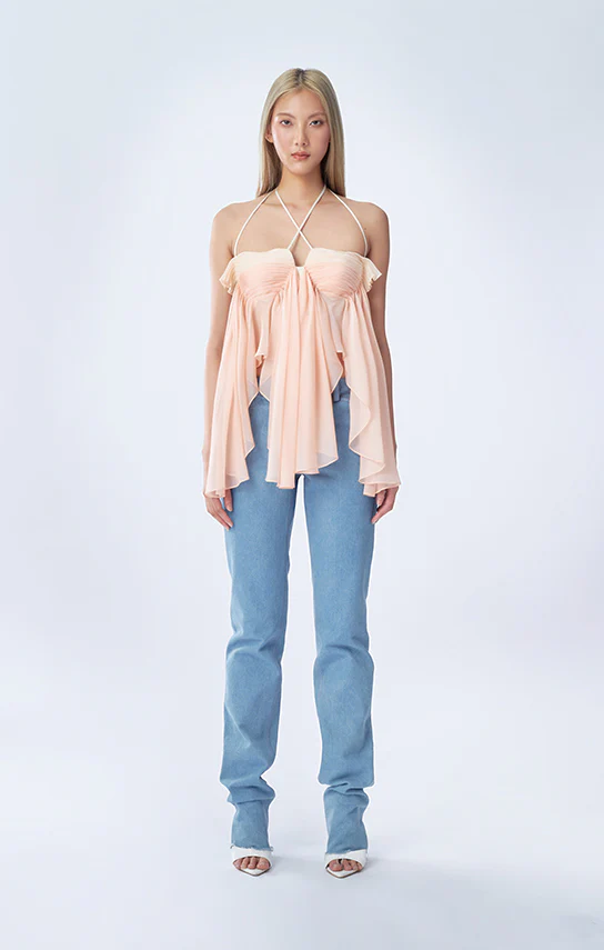 Ms. Heart Chiffon Mini Top
