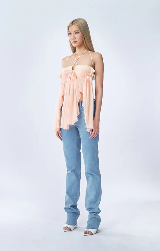 Ms. Heart Chiffon Mini Top - Image 2
