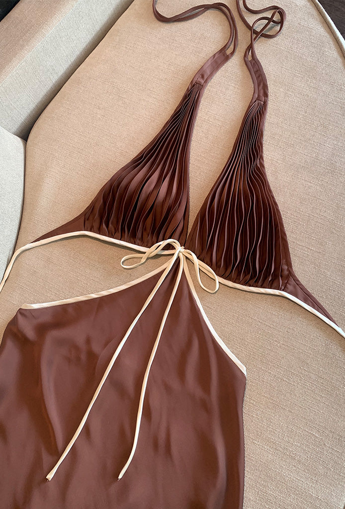 Ms. Pleat Cut-Out Dress (Two-Tone) - Image 10