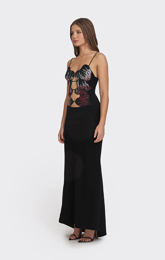 Ms. Six-Fire Heart Maxi Slip Dress - Image 3