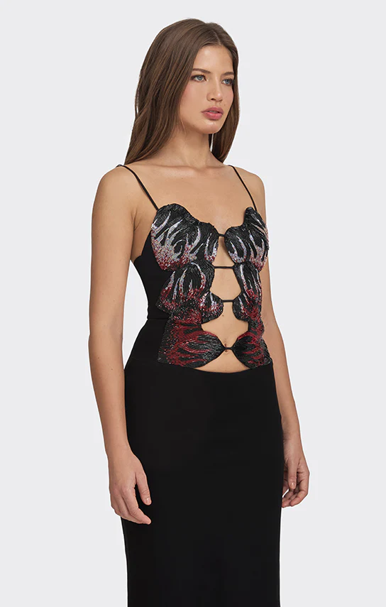 Ms. Six-Fire Heart Maxi Slip Dress - Image 5