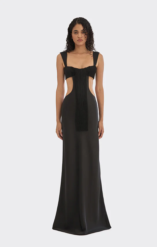 Ms. Thread Cut - Out Maxi Slip Dress