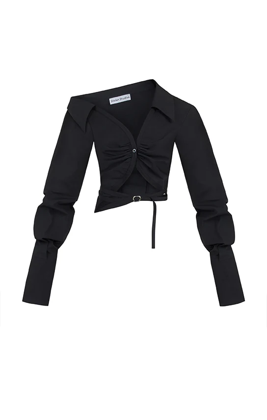 Off shoulder Cropped Shirt - Image 12
