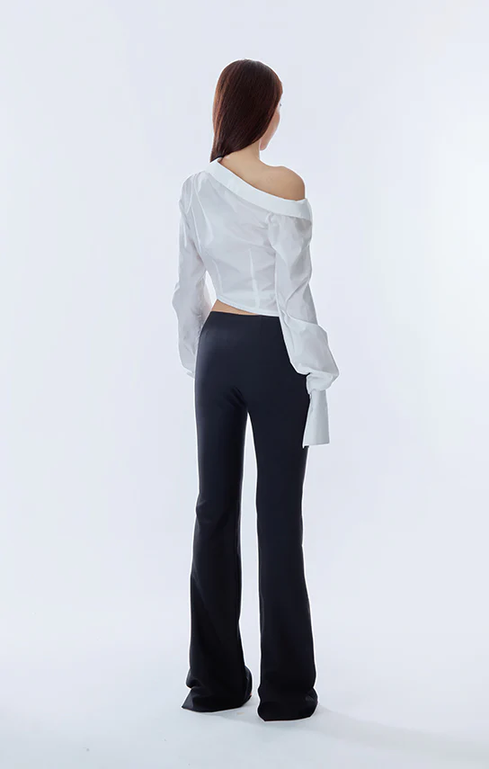 Off shoulder Cropped Shirt - Image 6