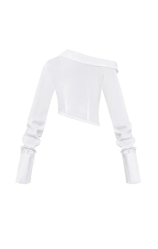 Off shoulder Cropped Shirt - Image 8