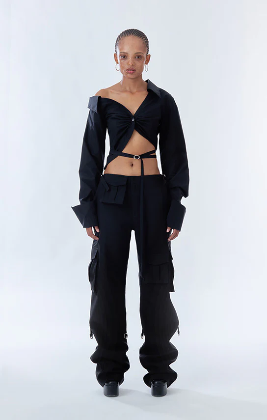 Off shoulder Cropped Shirt - Image 9