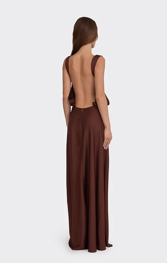 Puffed Boatneck Maxi Gown - Image 16
