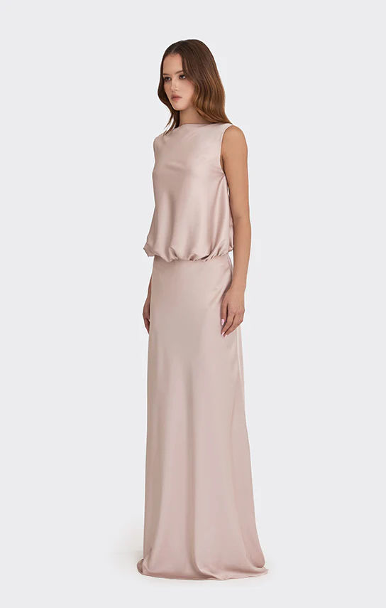 Puffed Boatneck Maxi Gown - Image 3