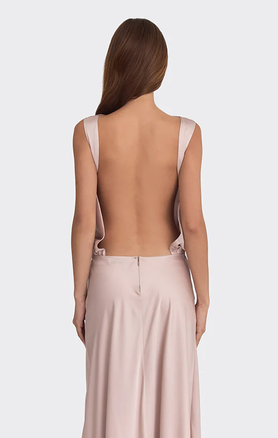 Puffed Boatneck Maxi Gown - Image 6