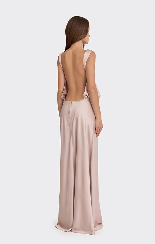 Puffed Boatneck Maxi Gown - Image 7